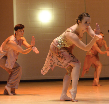 Amanda Selwyn Dance Theatre artists in a school performance at Murry Bergtraum High School, NYC